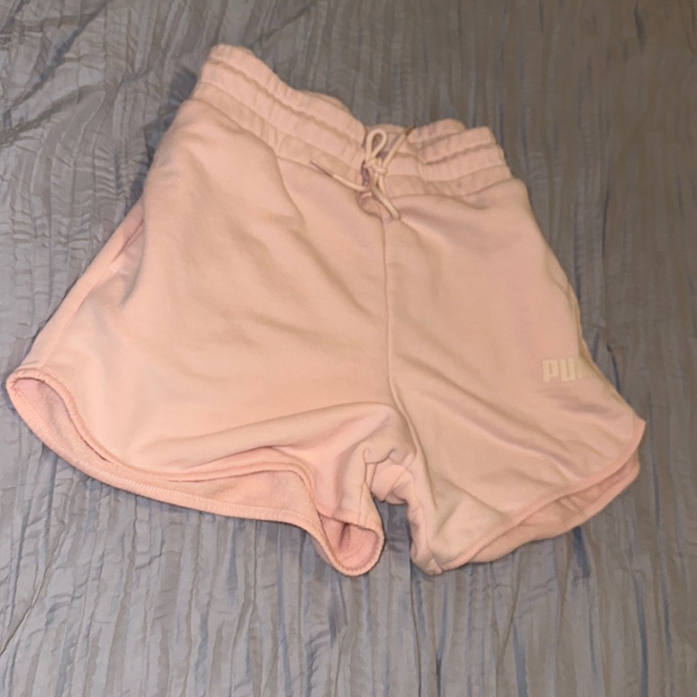 Light pink puma shorts comfy